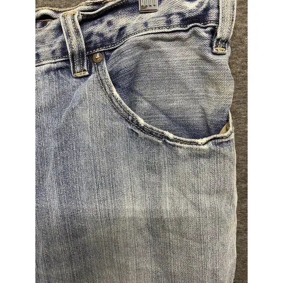 Old Navy Blue Jeans Men's 38x30 Distressed Y2K - Picture 6 of 11